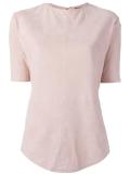 curved hem T-shirt