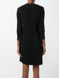 draped wrap front dress