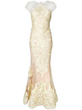 embellished fishtail gown 