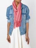 wavy pattern knitted scarf