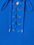 lace-up round neck jumper