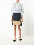 striped ruffle blouse