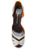 block heel panelled shoes