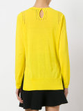 logo-embroidered knitted sweater