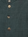 collarless zipped coat