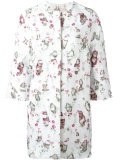 printed cocoon coat