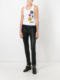 patch embroidered tank top