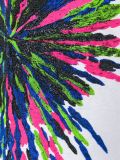 蕾丝花下摆印花连衣裙