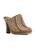 studded mid-heel mules