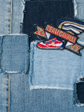 denim patchwork cape 