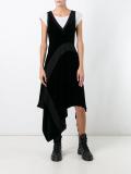 velvet asymmetric dress