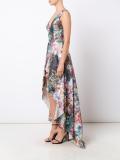 printed high low gown 