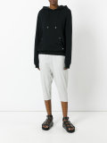 drawstring cropped sweatpants