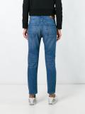 racing stripe tapered jeans