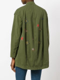 star print military coat 