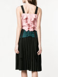 pleated strap dress