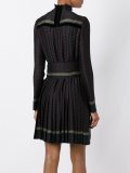 belted polka dot print dress