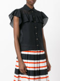 ruffled fitted blouse