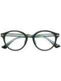 embossed titanium round glasses