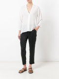 drawstring cropped pants 