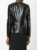 sequin peplum hem jacket