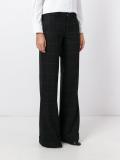 plaid straight tailored trousers