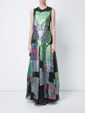 layered multiple prints dress