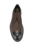 contrast texture derby shoes