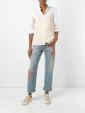 embroidered cropped jeans 