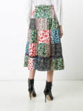 floral print A-line skirt