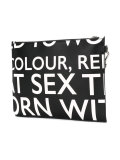 Palazzo Medusa text scroll clutch
