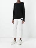 slashed hem jumper