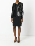 sequin peplum hem jacket