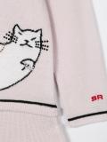 knitted cat embroidered dress