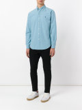 embroidered logo button-down shirt