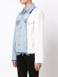 colour block denim jacket