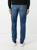 creased effect tapered jeans