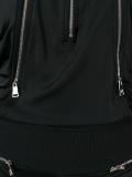 zipped detailing fitted dress