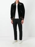 zipped bomber jacket 