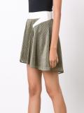 pleated asymmetric skirt