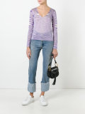 V-neck knitted blouse