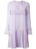 macramé detail sheer dress