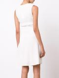 flared satin dress