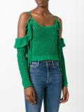 cut-off detail knitted blouse