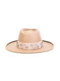 embellished felt hat 