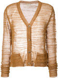 sheer knitted cardigan