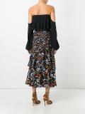 floral print ruffled skirt