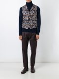 patterned sleeveless waistcoat