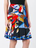 printed pleated skirt