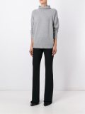 high neck loose-fit pullover